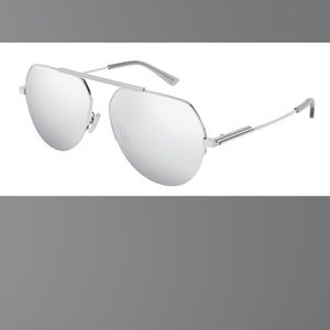 Bottega Veneta silver mirrored lense sunglasses